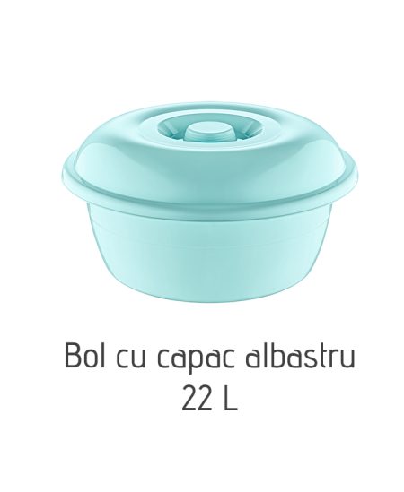 Bol albastru cu capac AK419, 22L