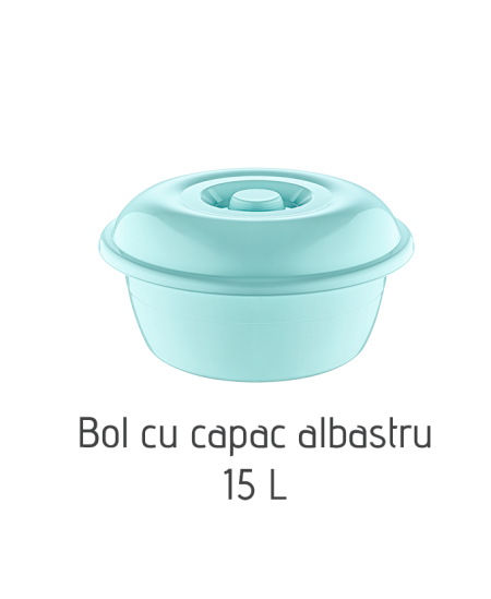 Bol albastru cu capac AK418, 15L