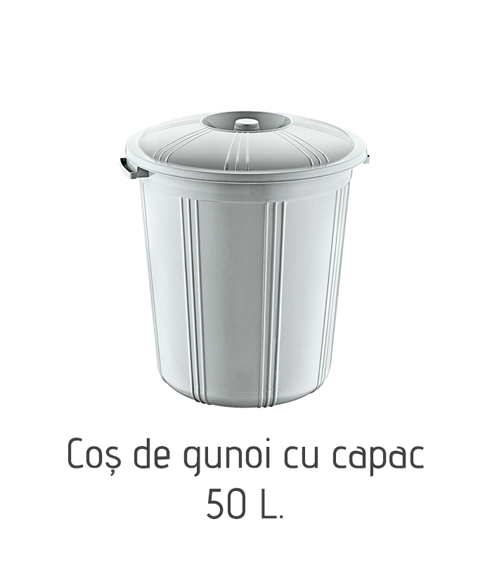 Coș de gunoi cu capac AK217, 50 L