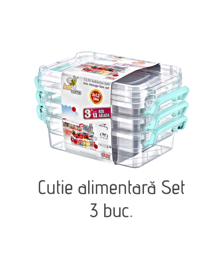 Cutie alimentară Set 3 buc. AK267, (1.2 Lt)