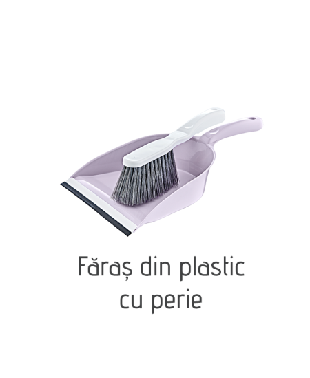 Făraș din plastic cu Perie AK389