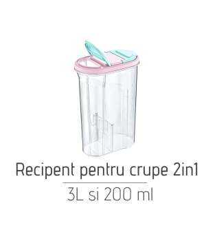 Recipient pentru crupe 2in1 AK464, 3L si 200ml
