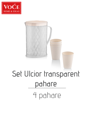 Set Ulcior transparent+4 pahare VC001