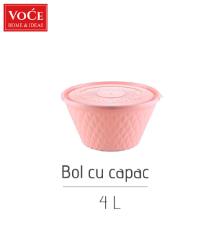 Bol cu capac din plastic VC230, 4L