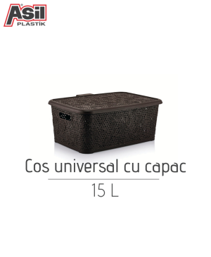 Coș universal cu capac Asil32, 15 L