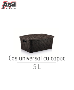 Coș universal cu capac Asil314, 5L