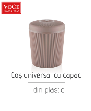 Coș universal cu capac din plastic VC140, 4.2 L