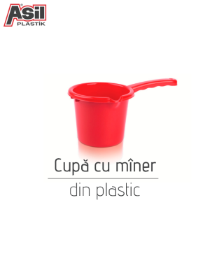 Cupă cu mîner din plastic Asil154