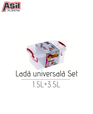 Set de cutii alimentare Asil524, 1.5L+1.5L