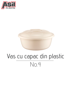 Vas cu capac din plastic No.4 Asil114