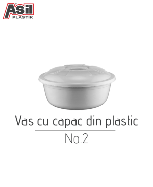 Vas cu capac din plastic No.2 Asil112
