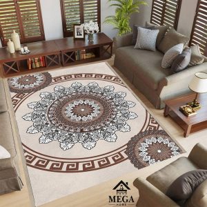 Covor Digital *brown and cream black*