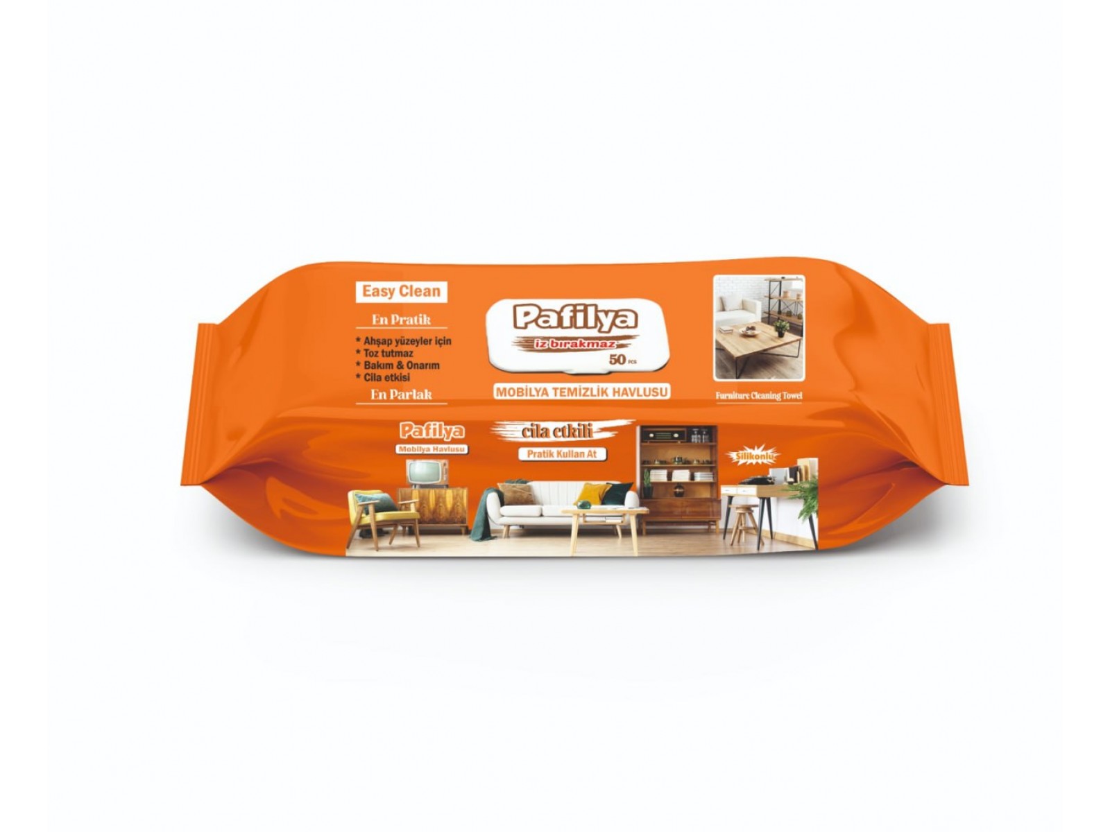 Șervețele umede PAFILYA pentru mobilă 50 buc