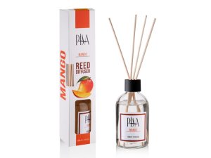 Odorizant pentru încăperi cu bețișoare din bambus Pisa Mango, 110 ml