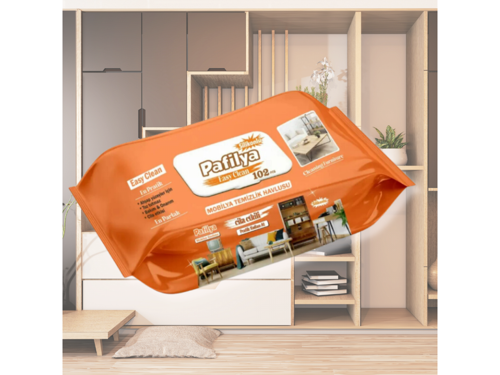 Șervețele umede PAFILYA pentru mobilă 102 buc