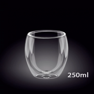 Pahar din sticlă cu pereți dubli, 250 ml