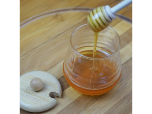 Borcan cu lingură pentru miere, 300 ml
