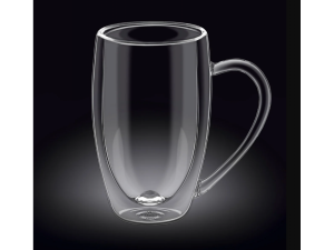 Cana din sticlă cu pereți dubli, 450 ml