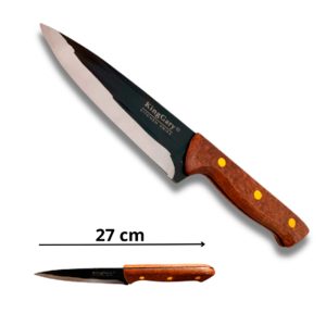 Cuțit King Gary – lamă inox și mâner din lemn, 27 cm