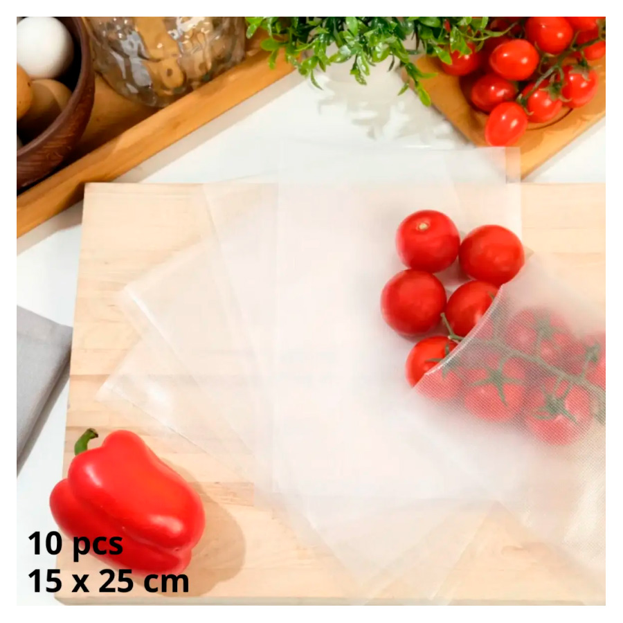 Sac pentru aparat de ambalare vacum – 15×25 cm, 10 bucăți - imagine 2