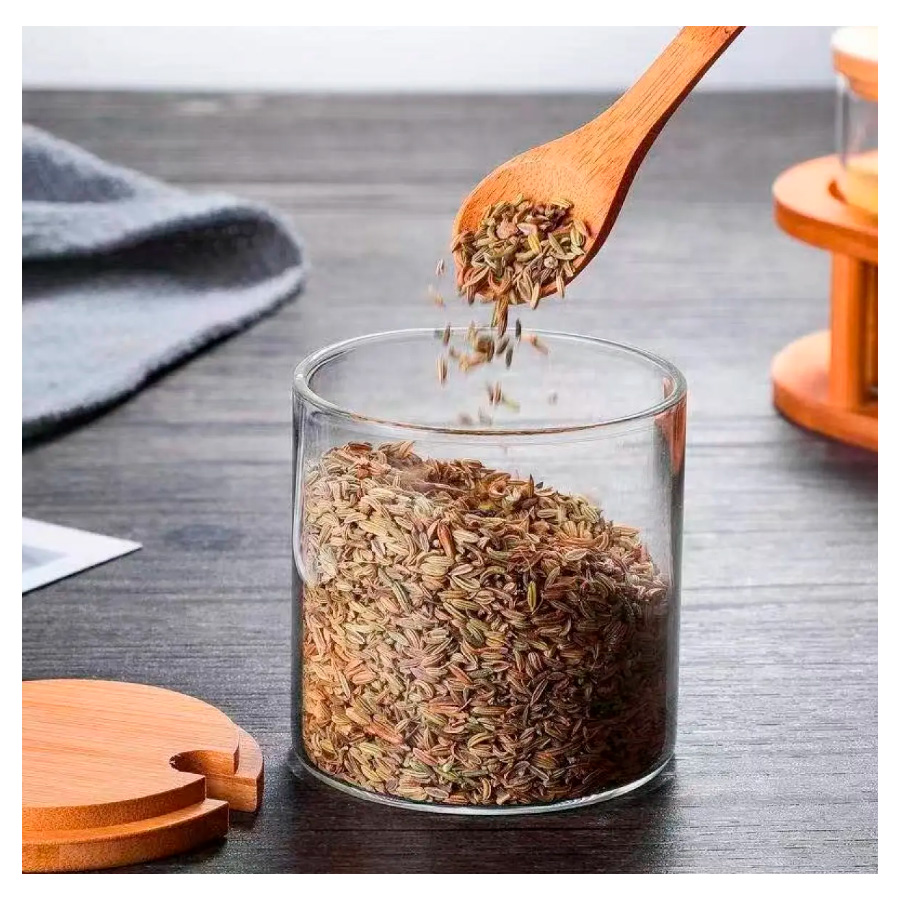 Set de borcane pentru condimente cu suport – 3 piese - imagine 3