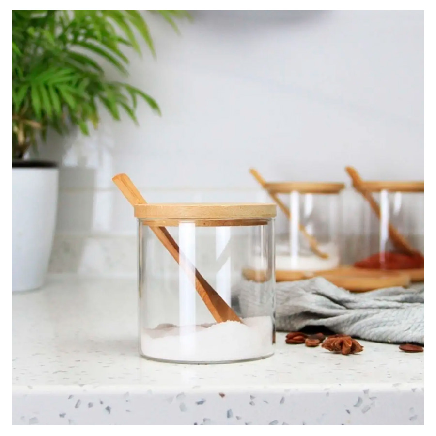 Set de borcane pentru condimente cu suport – 3 piese - imagine 4