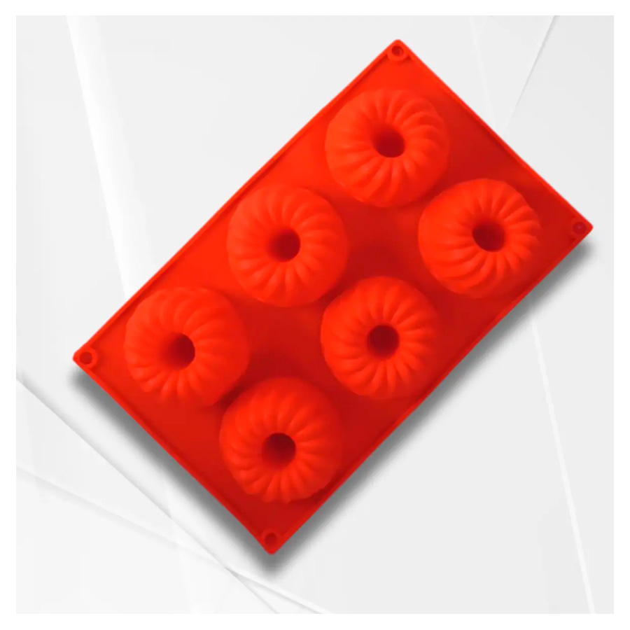 Forme din silicon pentru brioșe – 6 bucăți - imagine 3