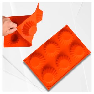 Formă din silicon pentru brioșe – 6 bucăți 