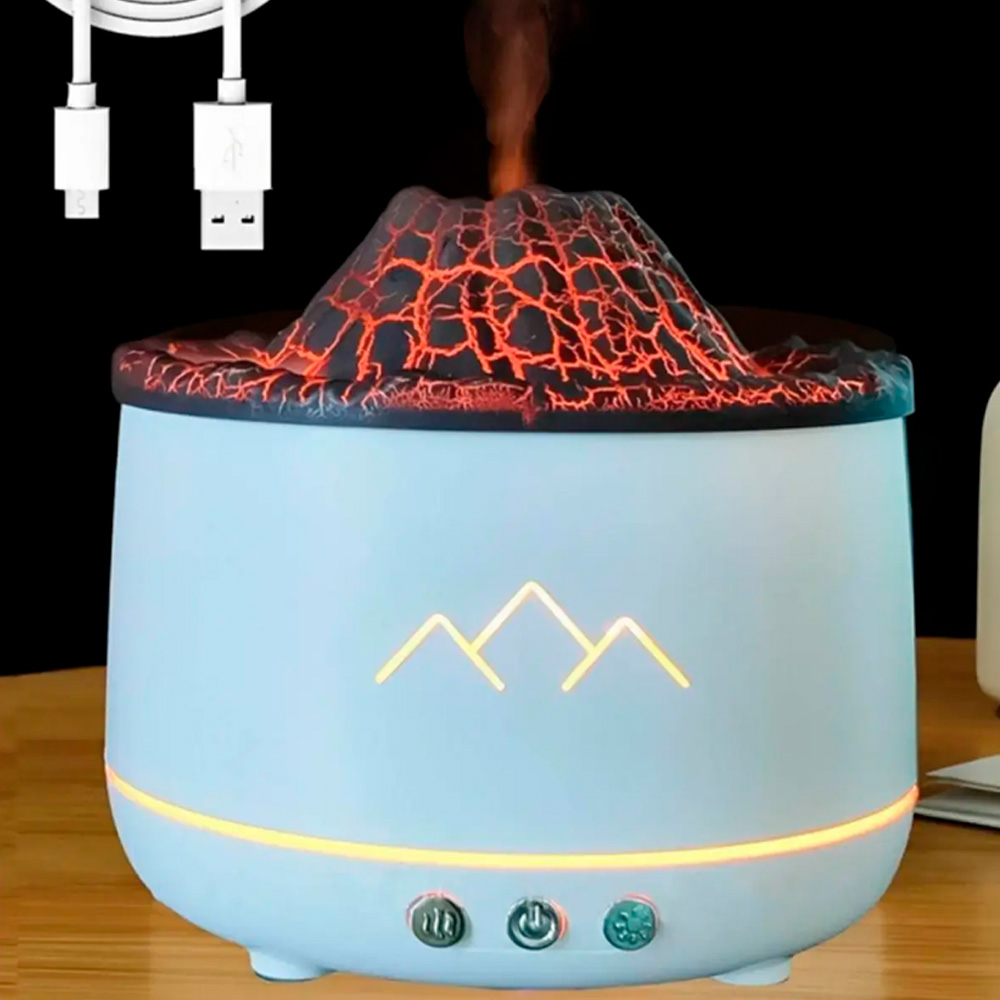 Umidificator de aer „Vulcan” – 260 ml, iluminare LED, alb - imagine 3