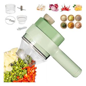 Tocător electric pe acumulator Green Chopper – 2 accesorii, cablu Type-C, 30 secunde impuls